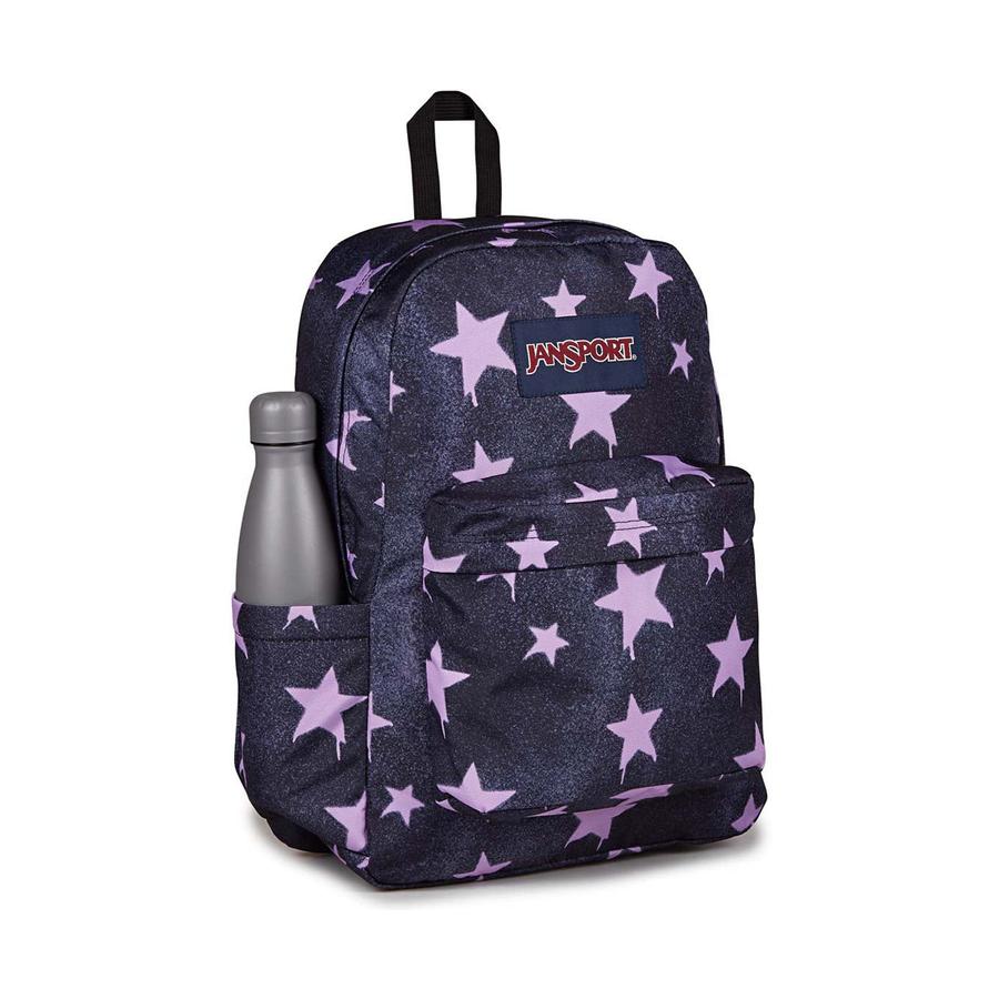 Jansport Superbreak Plus Backpack Sprayed Stars Pastel Lilac Sprayed Stars Pastel Lilac