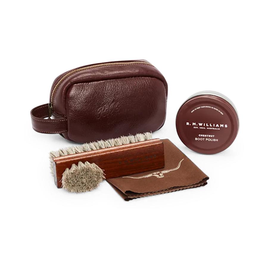 RM Williams Mini Travel Care Kit Vintage Brown Vintage Brown