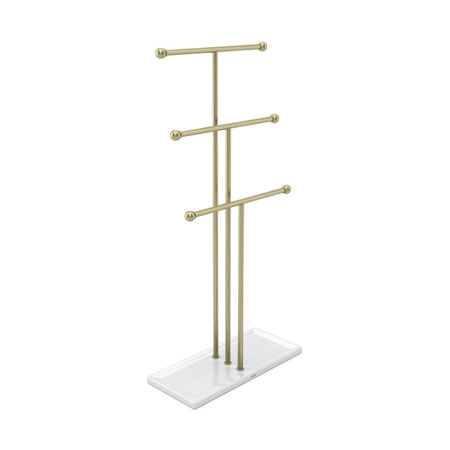 Umbra Trigem Jewellery Stand Organiser White/Brass White/Brass