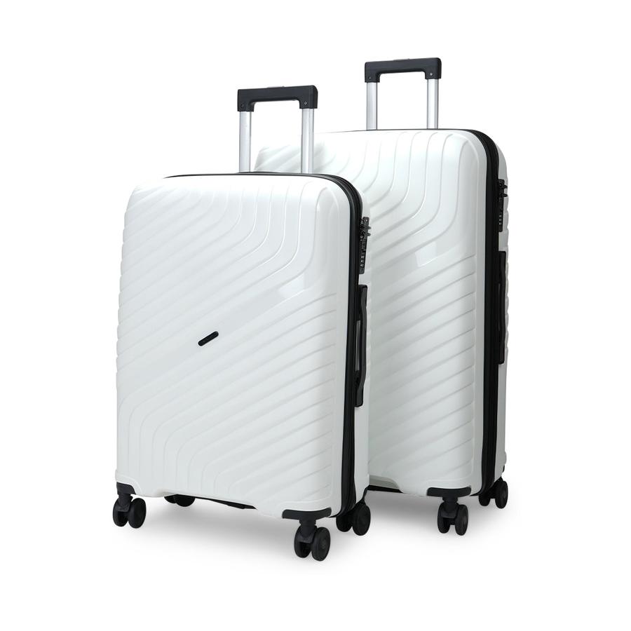 Nomad Journey 56cm & 66cm Hardside Luggage Set White White