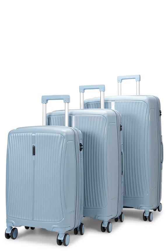 Nomad Quest 56cm, 65cm & 75cm Hardside Luggage Set Steel Blue