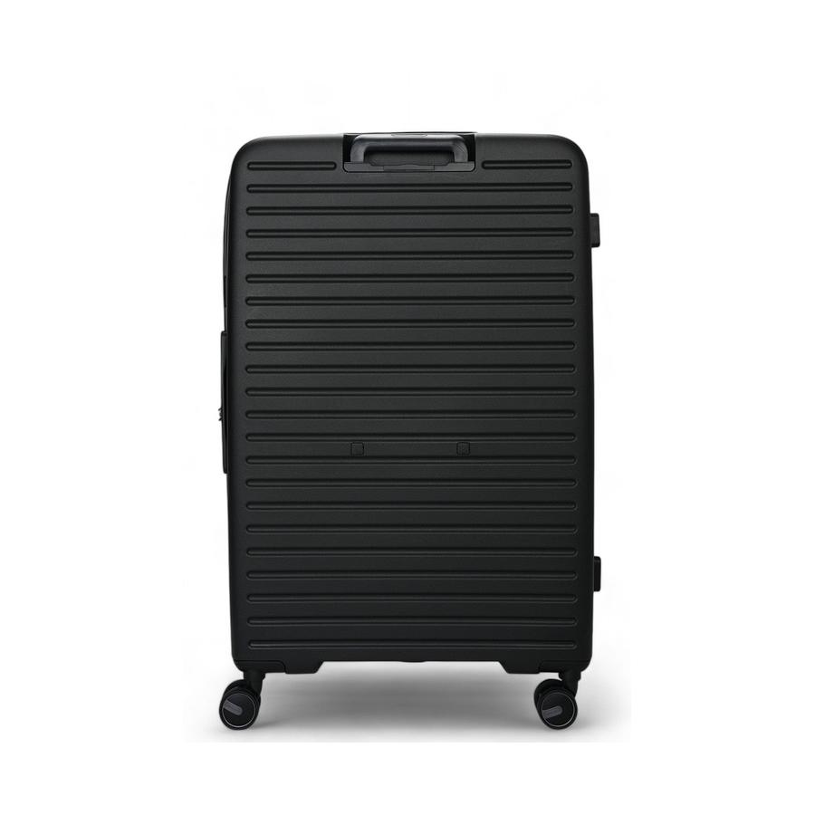 Samsonite Restackd 81cm Hardside Checked Suitcase Black Black
