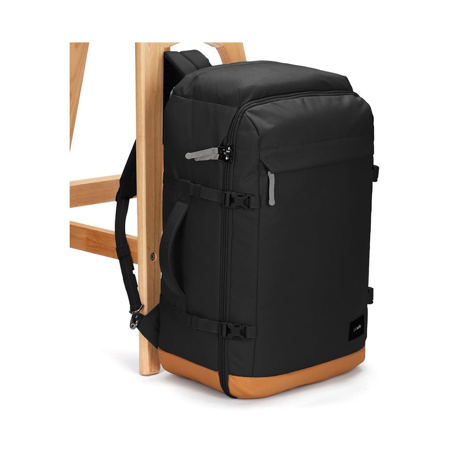 Pacsafe GO 44L Anti-Theft Recycled Carry-On Backpack Jet Black Jet Black
