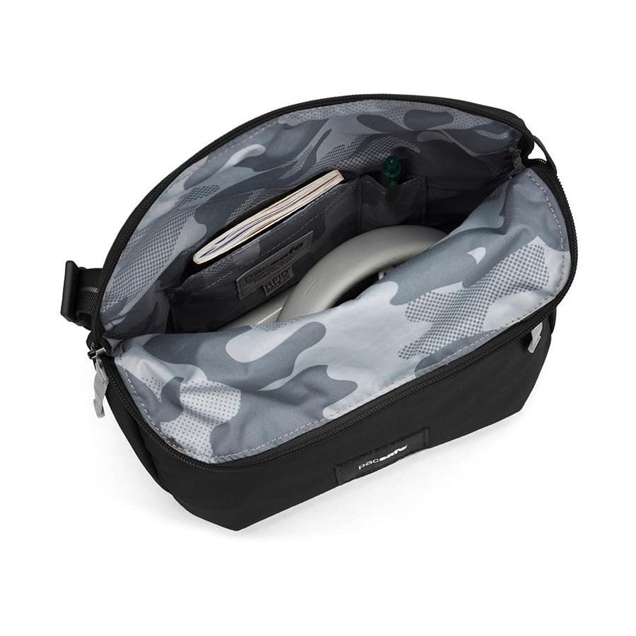 Pacsafe GO Anti-Theft Recycled Saddle Crossbody Bag Jet Black Jet Black