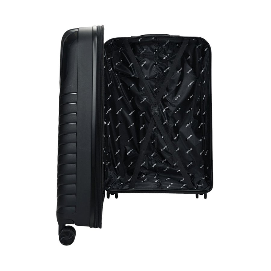 Nomad Journey 75cm Hardside Checked Suitcase Black Black