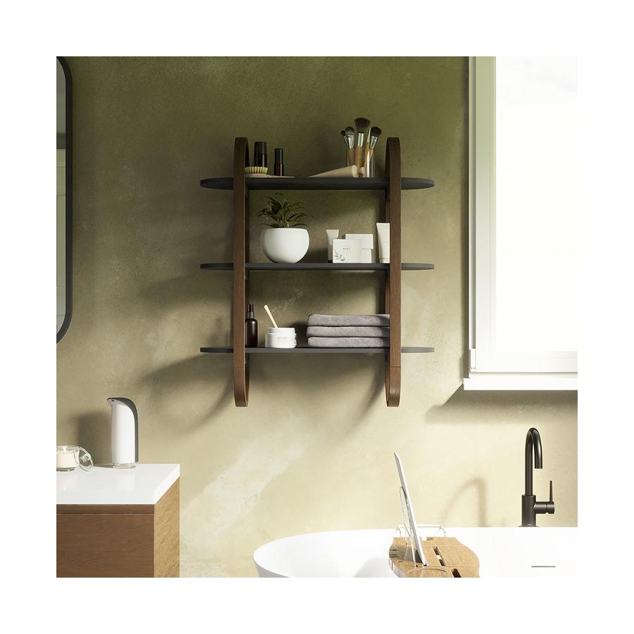 Umbra Bellwood Wall Shelf Black/Walnut Black/Walnut