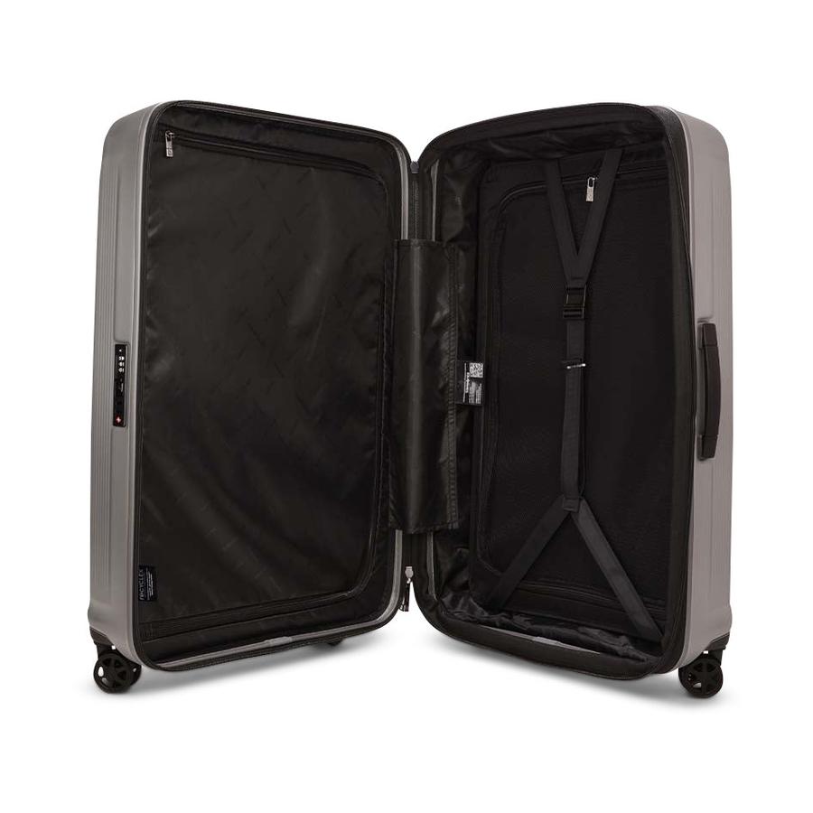 Samsonite Nuon 75cm Hardside Checked Suitcase Matte Silver Matte Silver