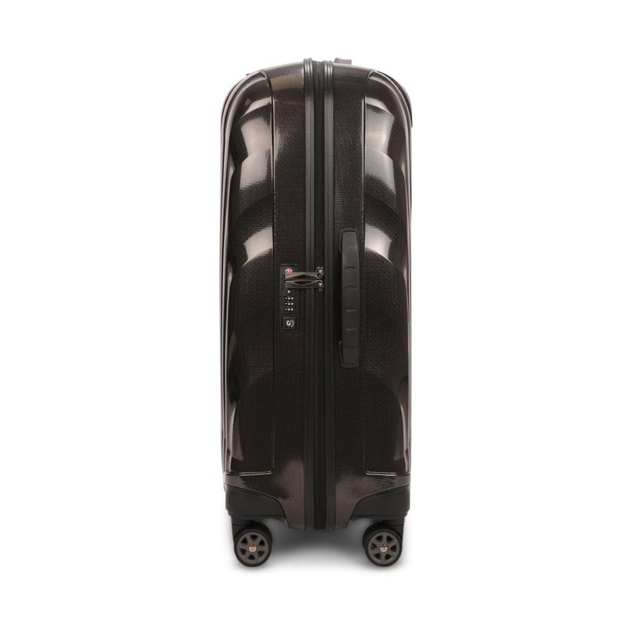 Samsonite C-Lite 69cm CURV Checked Suitcase Black Black