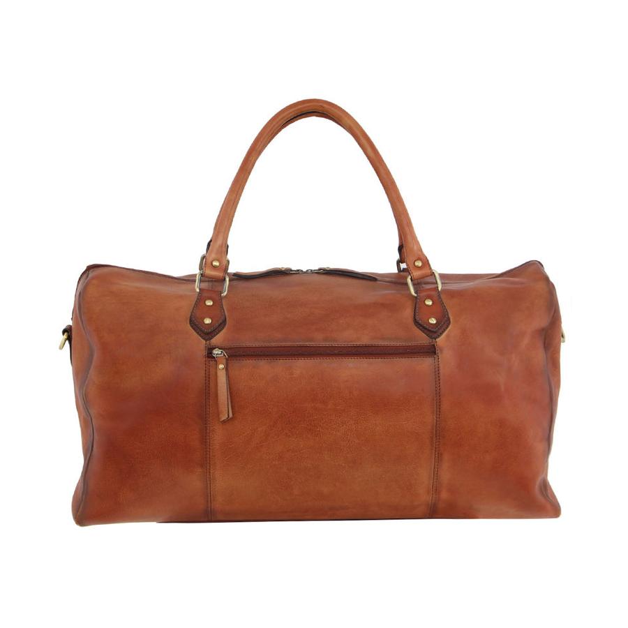 Pierre Cardin Cassidy Overnight Leather Duffle Bag Cognac Cognac