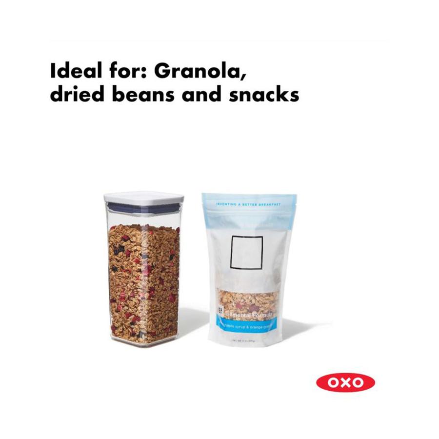 OXO Good Grips POP 1.6L Small Square Medium Container Clear Clear