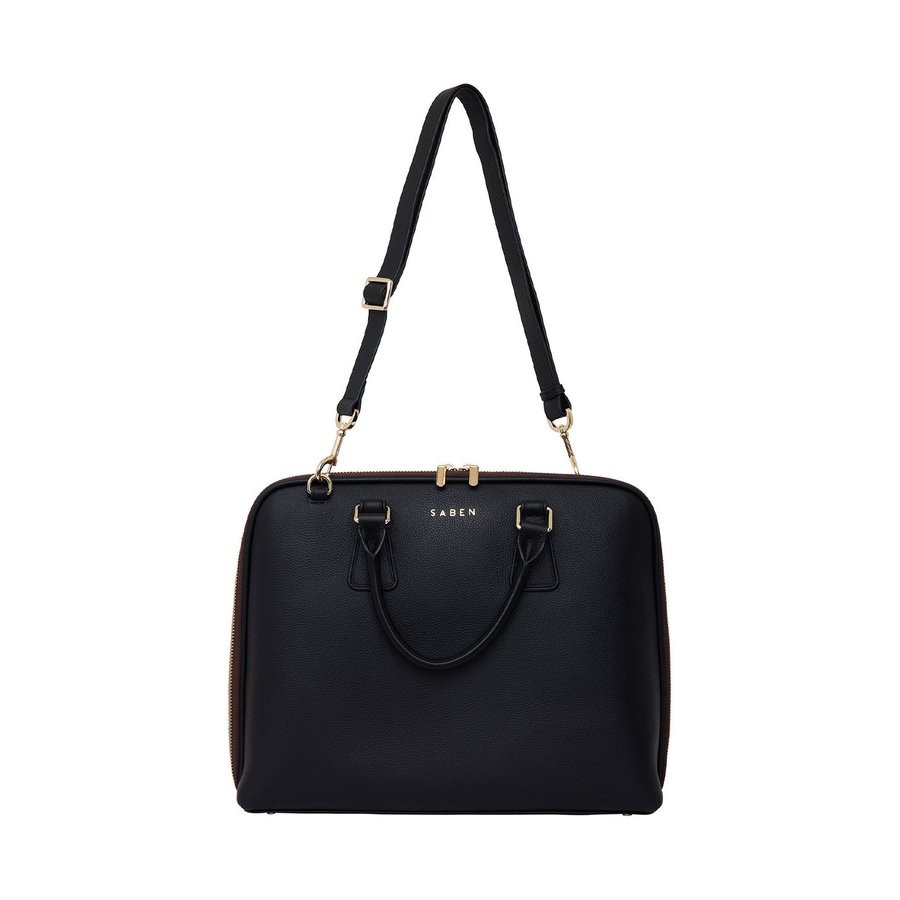Saben Parker Briefcase Black Black