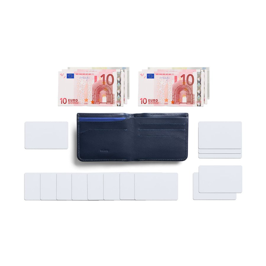 Bellroy RFID Hide & Seek HI Leather Wallet Navy Navy