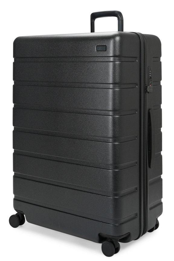 Explorer Arlo Pro 75cm Hardside Expandable Checked Suitcase Black