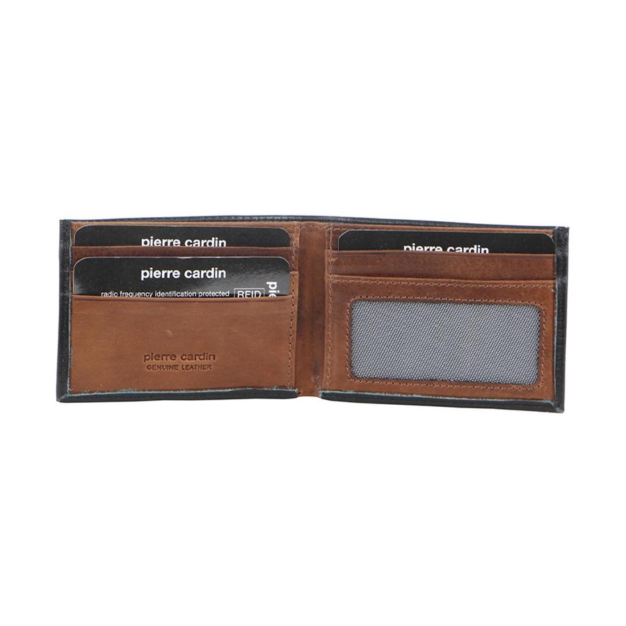 Pierre Cardin Felix Men's Italian Leather RFID Wallet Black/Cognac Black/Cognac