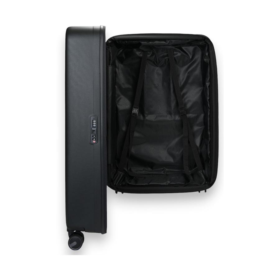 Samsonite Restackd 81cm Hardside Checked Suitcase Black Black
