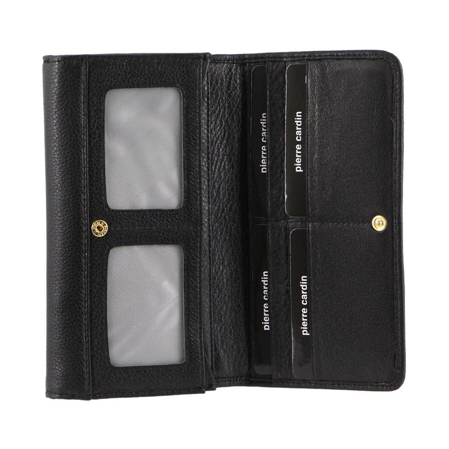 Pierre Cardin Lucy Women's Italian Leather RFID Wallet Black Black