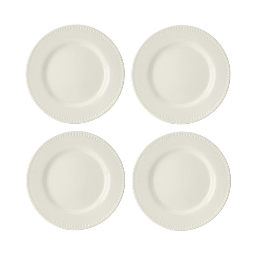 Mikasa Cranborne 12-Piece Stoneware Dinner Set Cream Cream