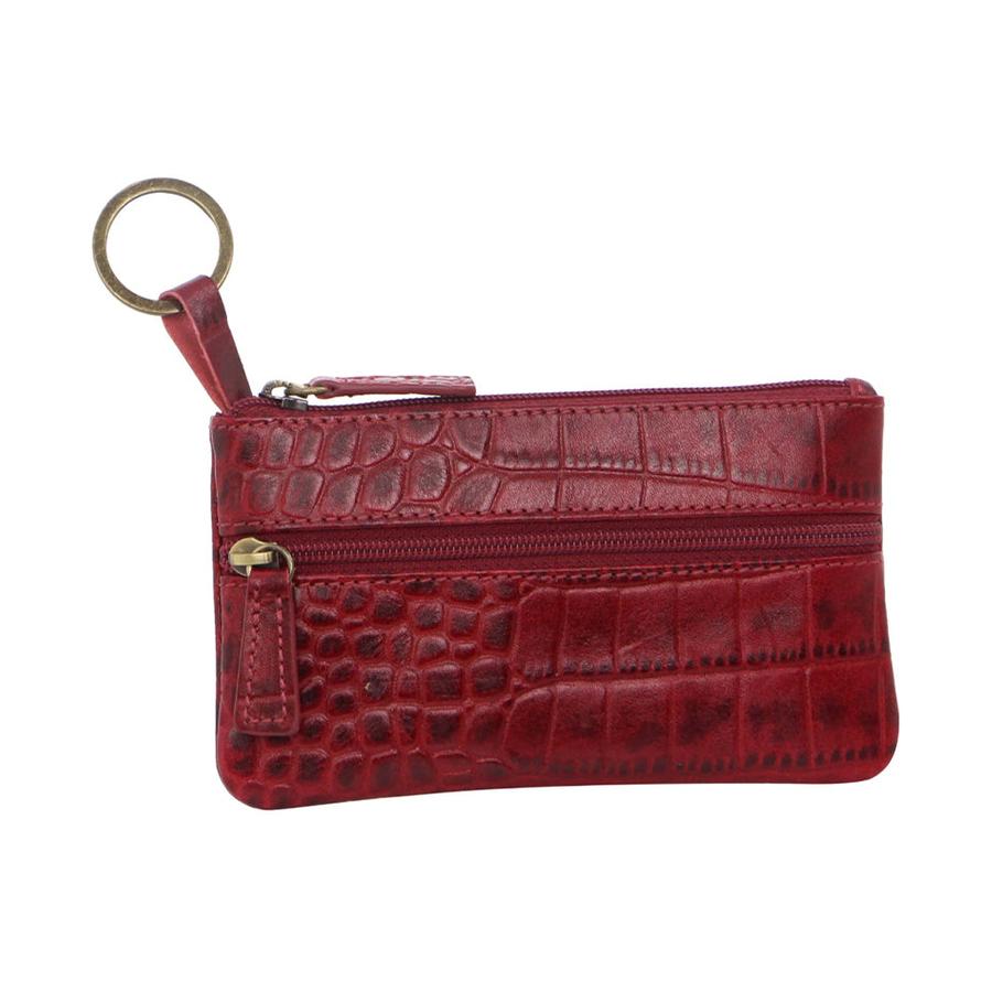 Pierre Cardin Tiana Italian Leather Coin Purse Red Red