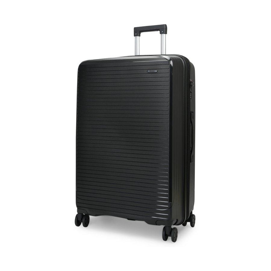 Nomad Venture 75cm Hardside Checked Suitcase Black Black