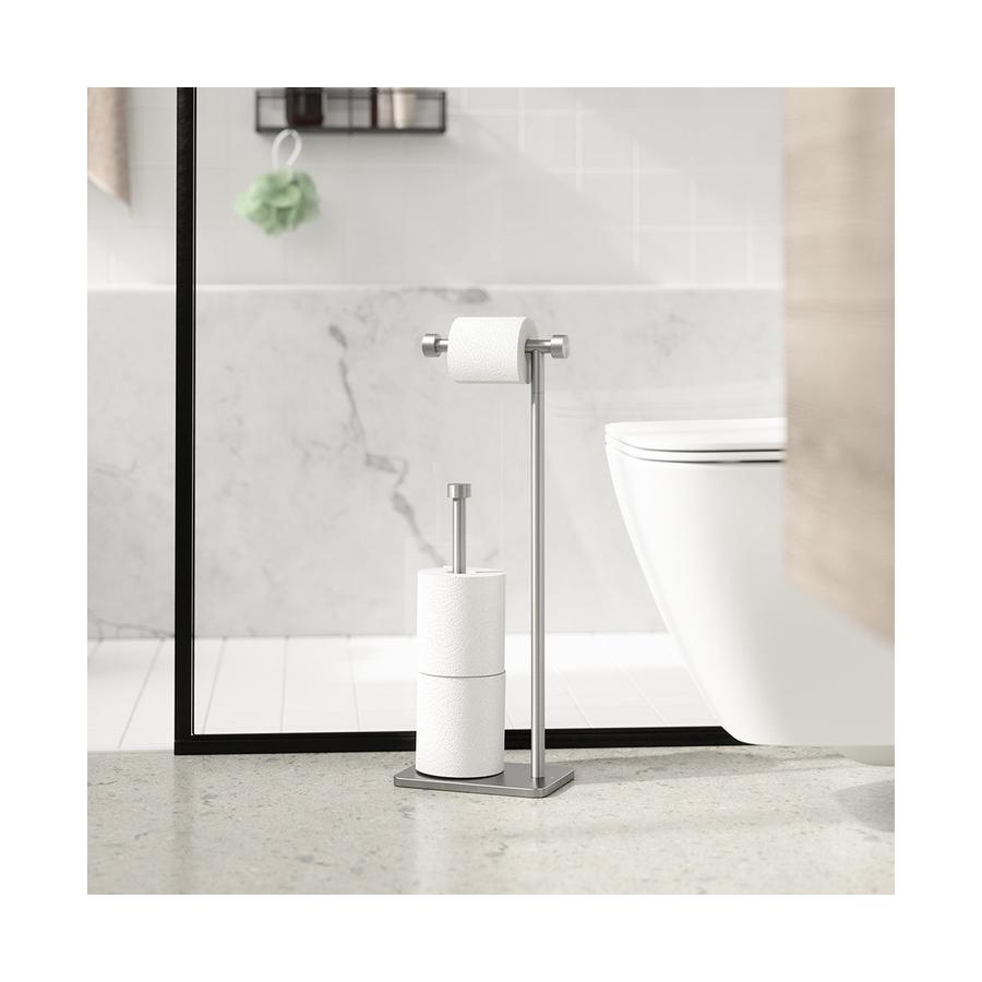Umbra Cappa Toilet Paper Holder & Reserve Nickel Nickel