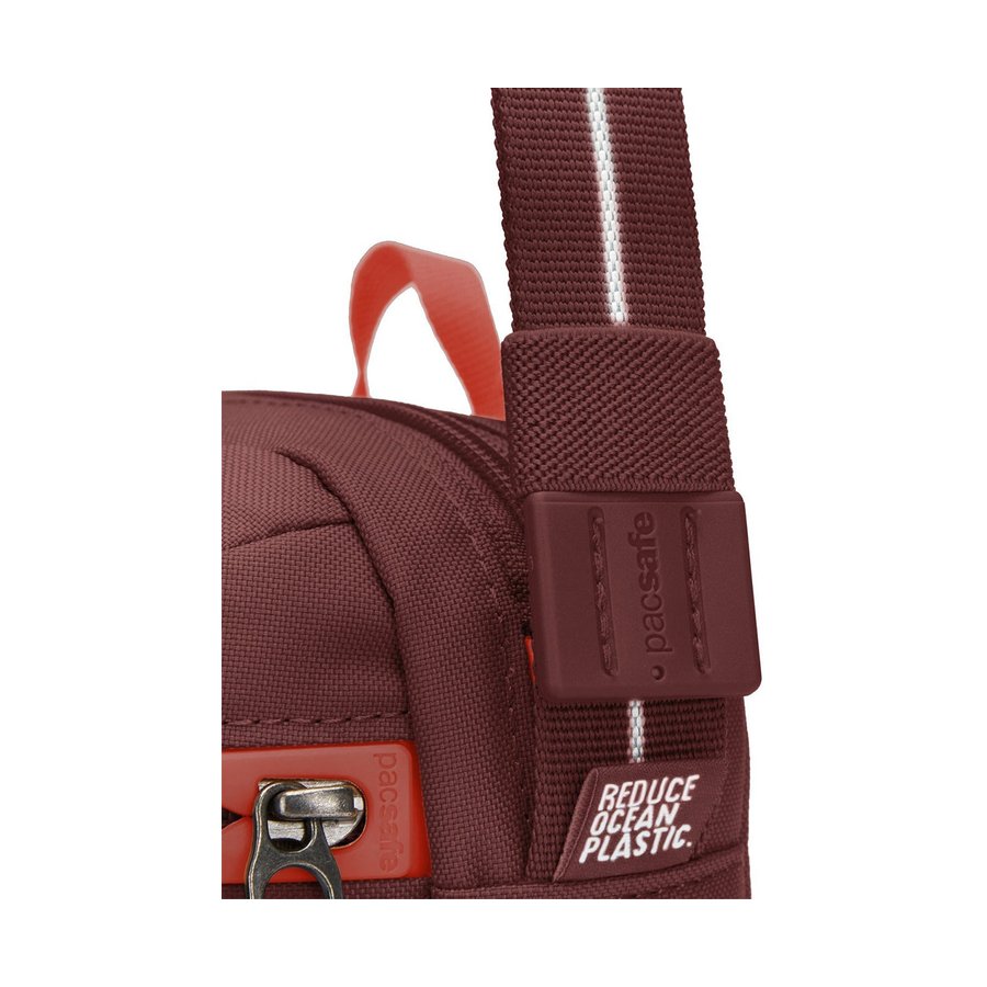 Pacsafe GO Anti-Theft Recycled Festival Crossbody Bag Garnet Red Garnet Red