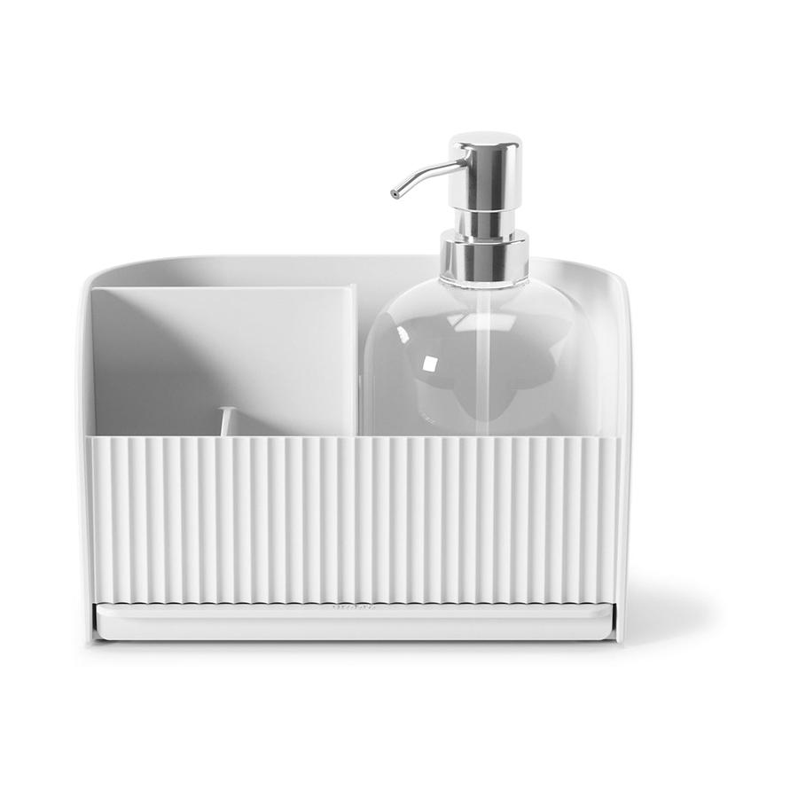 Umbra Sling Sink Caddy and Soap Pump White White