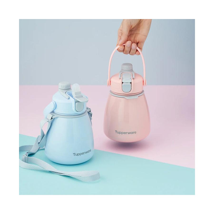 Tupperware Thermal Potbelly 1L Flask Blue Mist Blue Mist