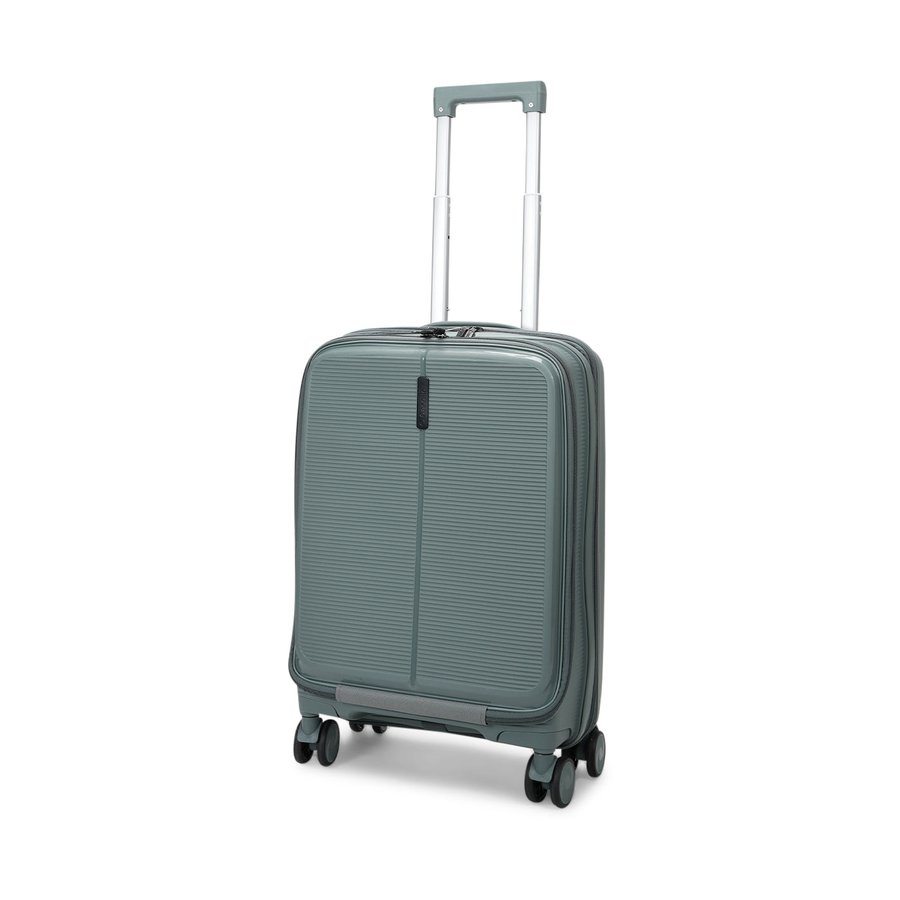 Caselite Venture 57cm Top Open Hardside Carry-On Suitcase Grey Green Grey Green