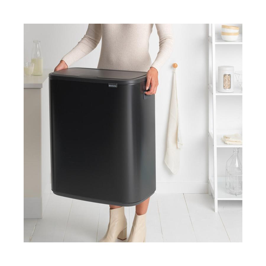 Brabantia Bo Touch Bin (60L) Matte Black Matte Black