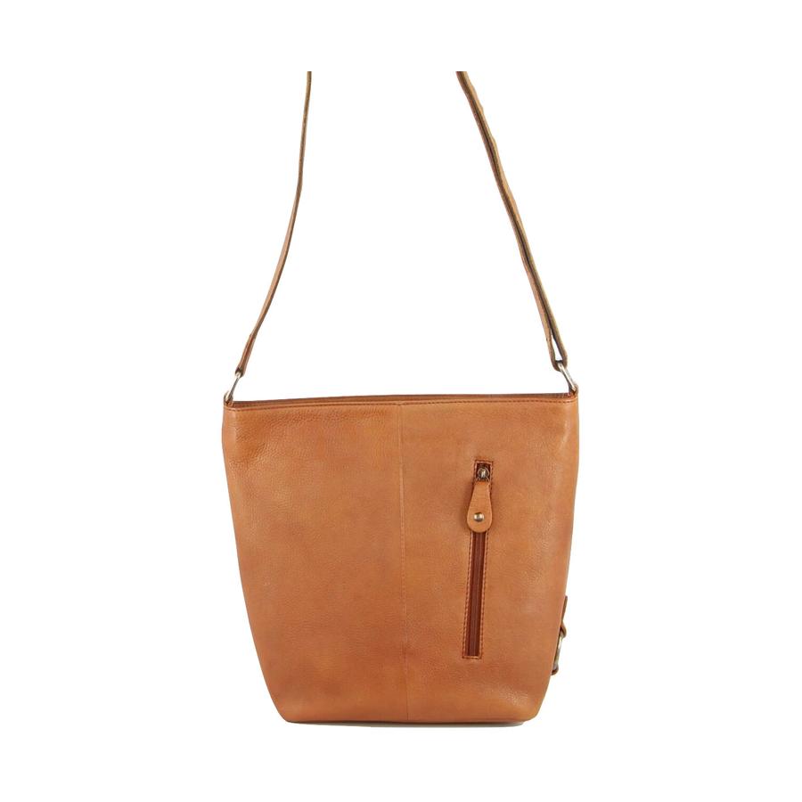 Milleni Taylor Women's Leather Crossbody Bag Cognac Cognac