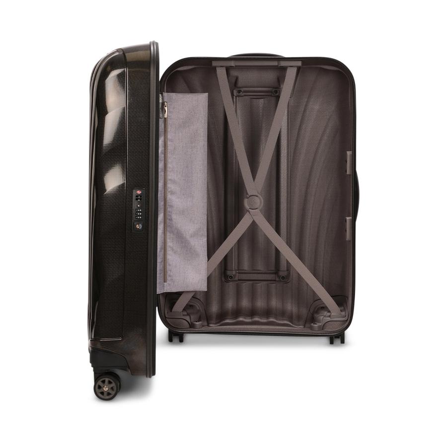 Samsonite C-Lite 75cm CURV Checked Suitcase Black Black