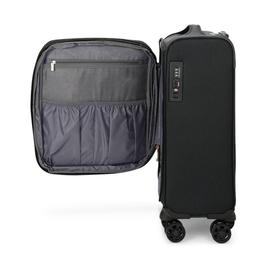 Caselite Ultra 55cm Softside Carry-On Suitcase & Laptop Bag Set Black Black