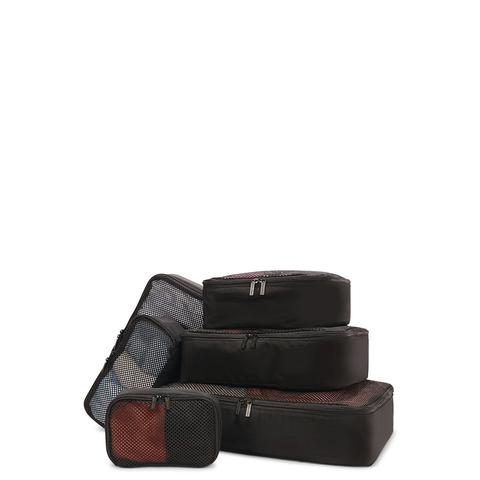 Rectangular & Square Packing Cubes (6 Pack) Black