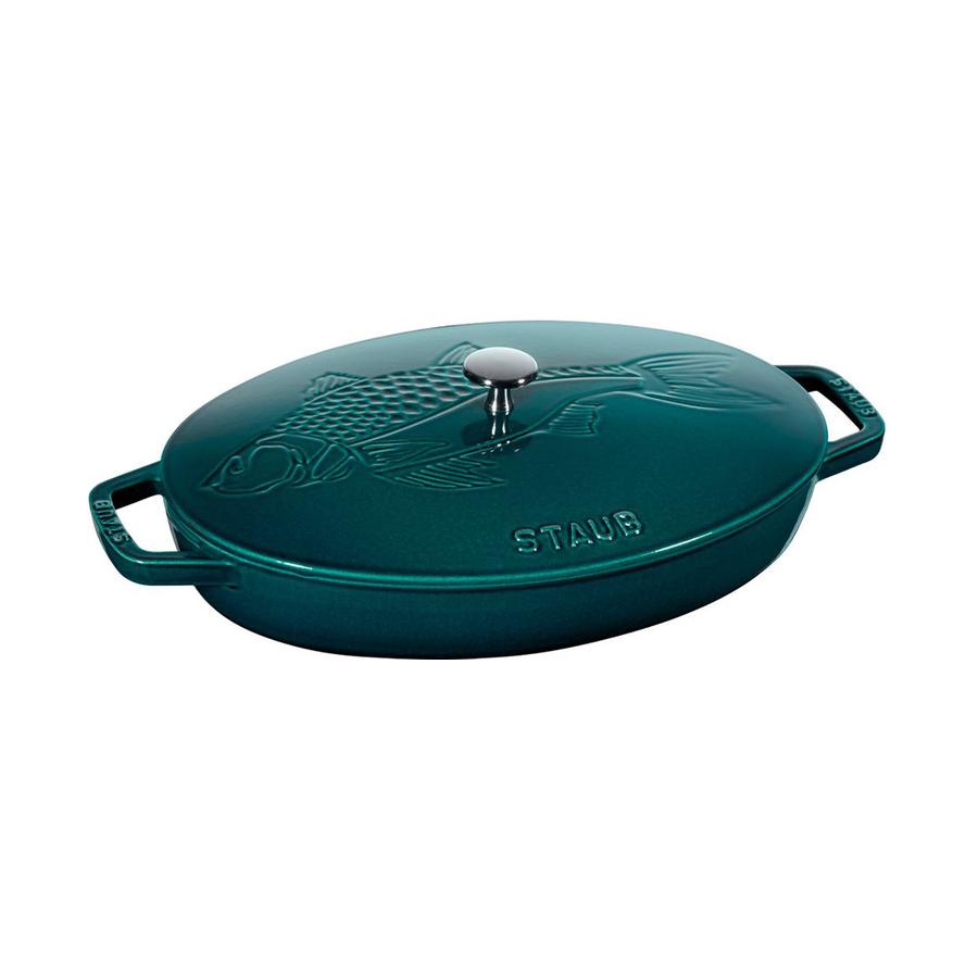 Staub 32cm (2.8L) Oval La Mer Dish Sea Blue Sea Blue