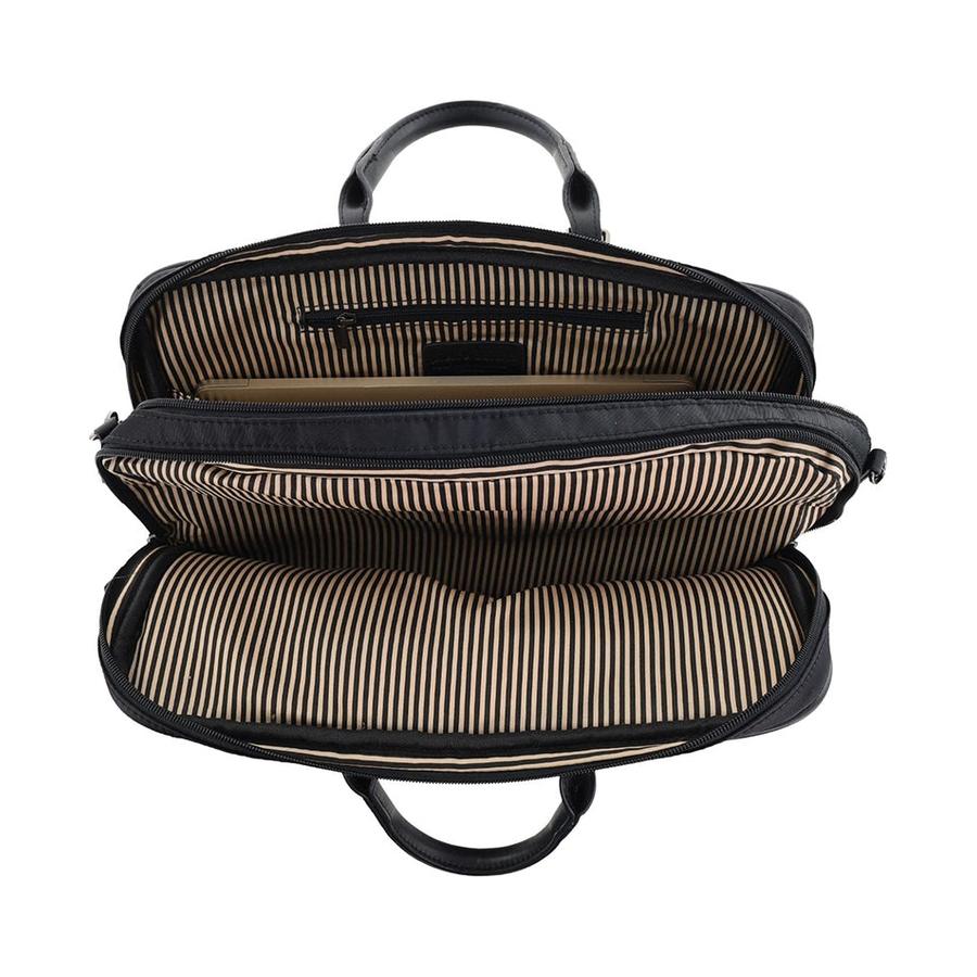 Pierre Cardin Torrence Men's Nylon Classic Business Laptop Bag Black Black