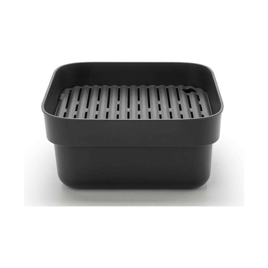 Brabantia Washing Up Bowl with Drying Tray Dark Grey Dark Grey