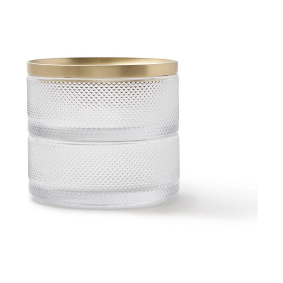 Umbra Tesora Glass Jewellery Box Brass Brass