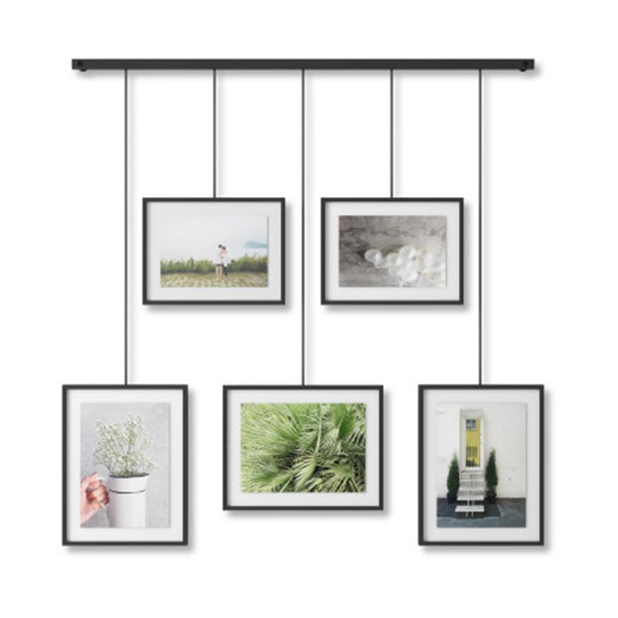 Umbra Exhibit Wall Picture Frames (Set of 5) Black Black