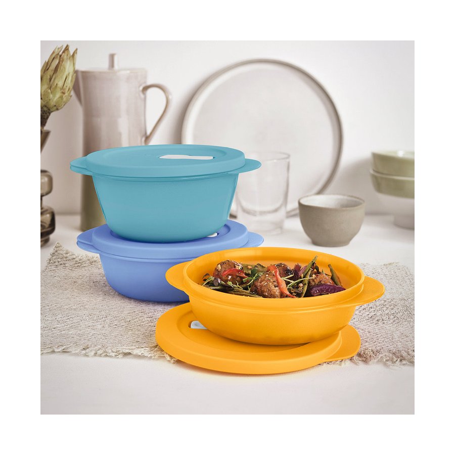 Tupperware Store, Serve, Go Large Container Set (3 Piece) Multi Coloured Multi Coloured