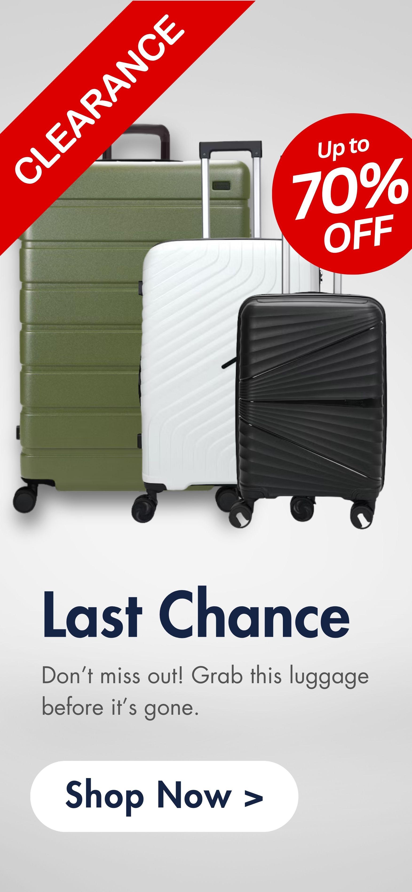 Last Chance Luggage | Up to 70% Off