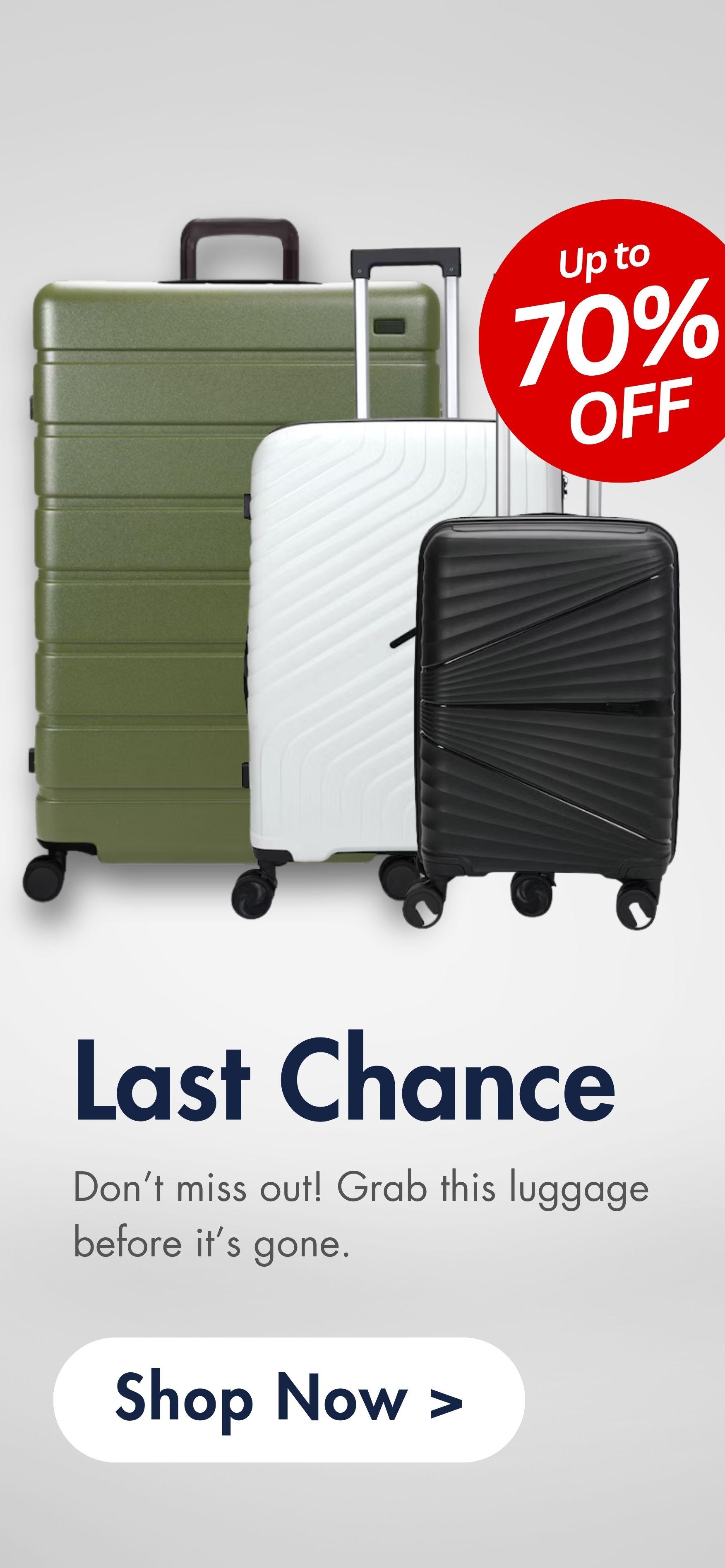 Last Chance Luggage | Up to 70% Off