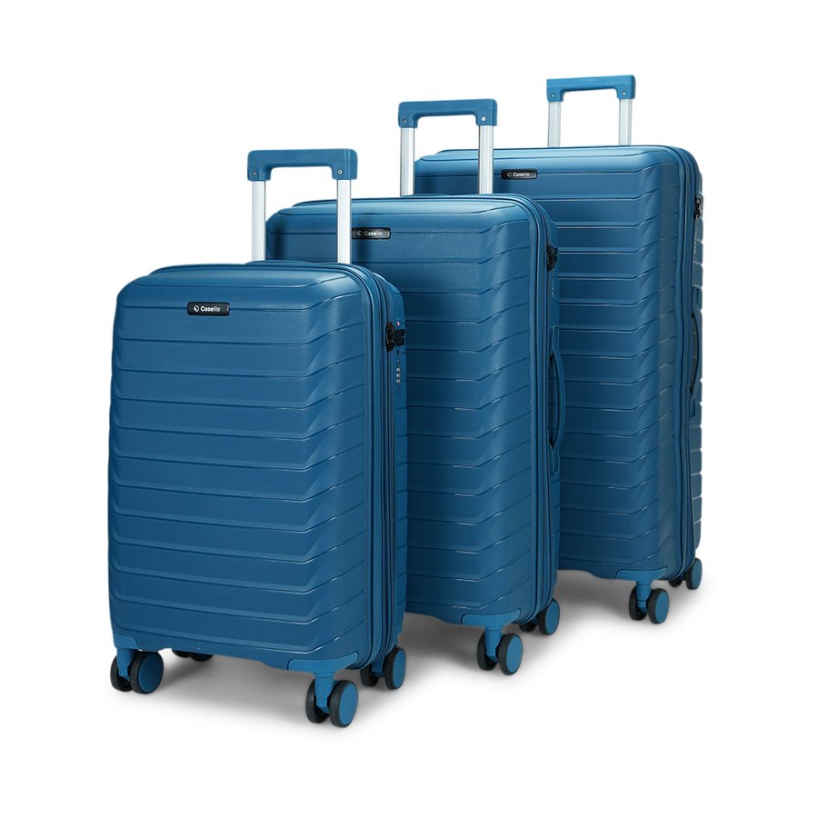 Caselite Expedition 56cm, 65cm & 75cm Hardside Luggage Set Lake Blue Lake Blue