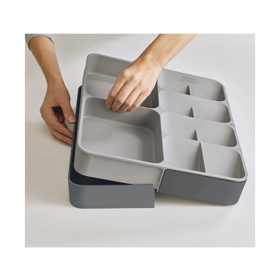 Joseph Joseph DrawerStore Expanding Cutlery Organiser Grey Grey