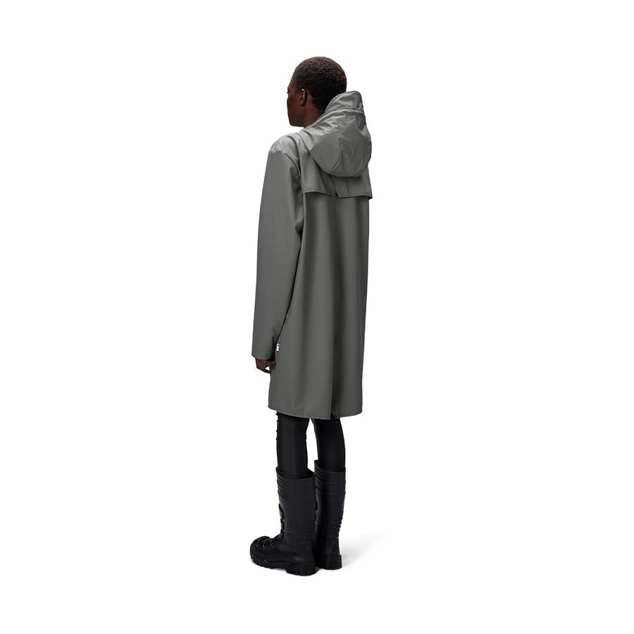 Rains Long Jacket Grey XL