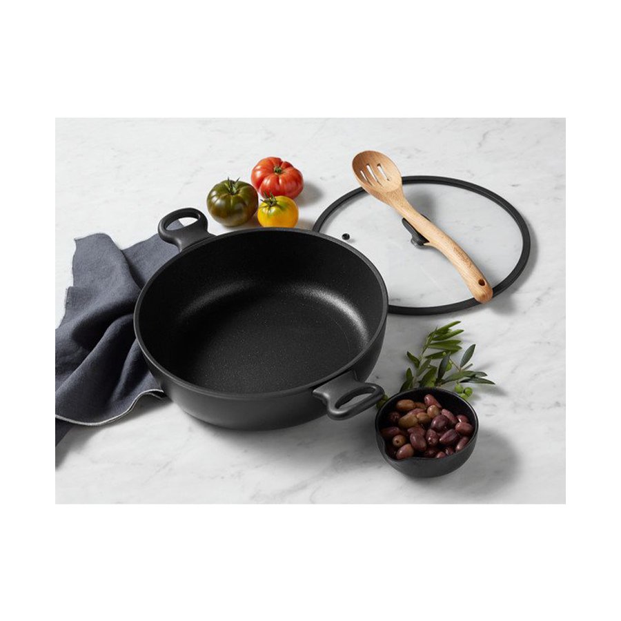 Essteele Per Domani 30cm (5.5L) Covered Sauteuse Pan Black Black