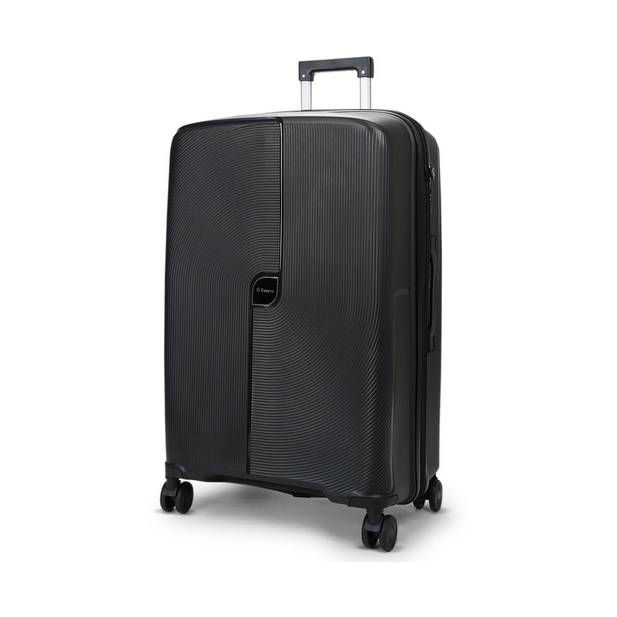 Caselite Aero 75cm Hardside Checked Suitcase Black Black