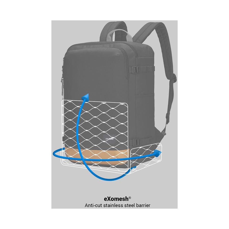 Pacsafe GO 34L Anti-Theft Recycled Carry-On Backpack Jet Black Jet Black