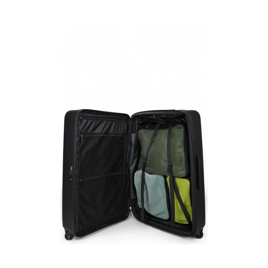 Samsonite Restackd 81cm Hardside Checked Suitcase Black Black