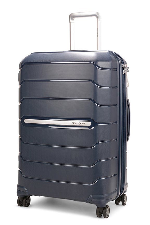 Samsonite Oc2lite 68cm Hardside Checked Suitcase Navy