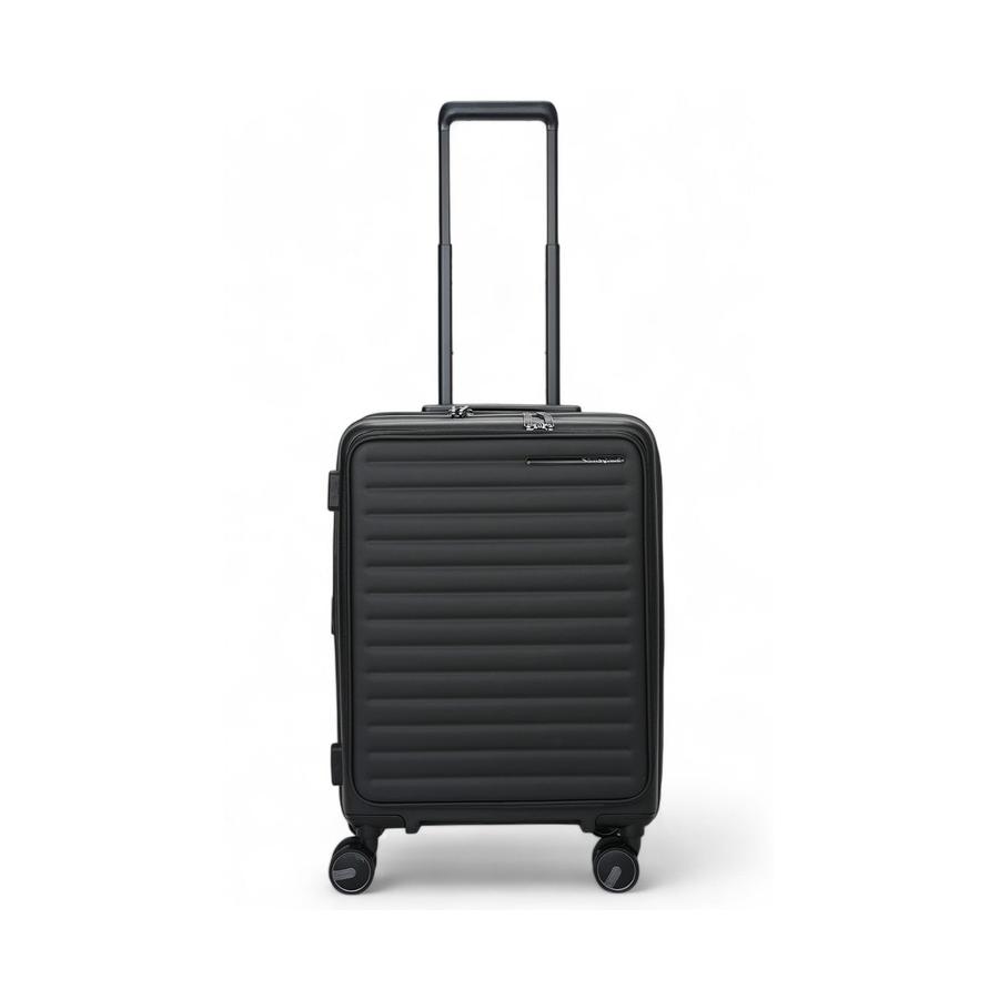 Samsonite Restackd 55cm Easy Access Carry-On Suitcase Black Black